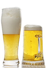 Image showing Two glass of beer