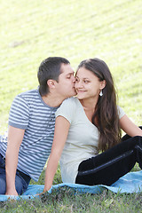 Image showing Kiss on cheek