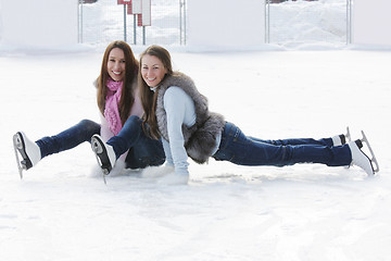 Image showing Women on ice rink