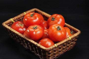 Image showing Basket with only intact tomatoes