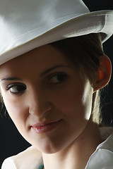 Image showing Young woman in hat