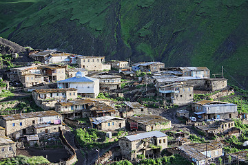 Image showing Fragment of village in mountains