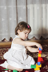 Image showing Little girl playing