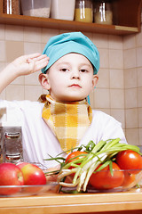 Image showing Saluting cook