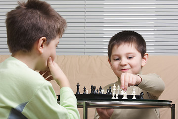 Image showing Kids playing chess