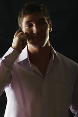 Image showing Man with cellphone