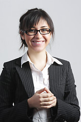 Image showing Positive brunette businesswoman