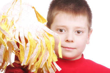 Image showing Boy in red with swab