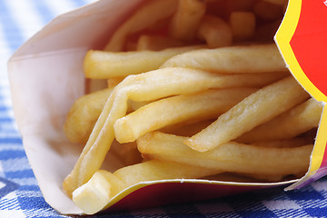 Image showing French fries in a pocket