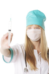 Image showing Syringe in hand