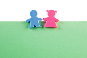 Image showing Couple figurine on blank paper