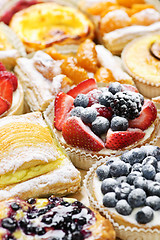 Image showing Assorted tarts and pastries