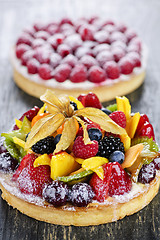 Image showing Fruit and berry tarts