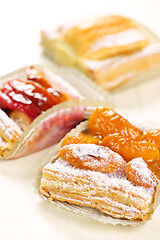Image showing Pieces of fruit strudel