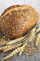 Image showing Loaf of multigrain bread