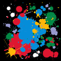 Image showing colorful ink splats