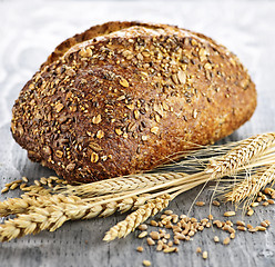 Image showing Loaf of multigrain bread