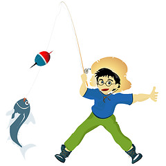 Image showing Boy fishing