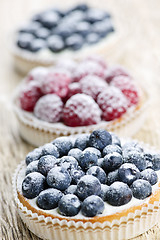 Image showing Fresh berry tarts