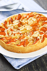 Image showing Apricot and almond pie