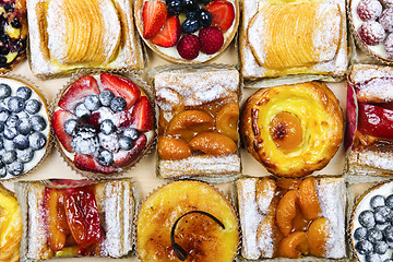 Image showing Assorted tarts and pastries