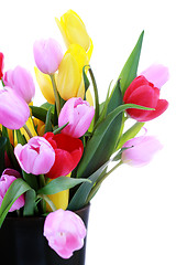 Image showing vase of tulips