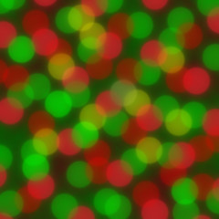 Image showing Festive red and green lights in a blurred background