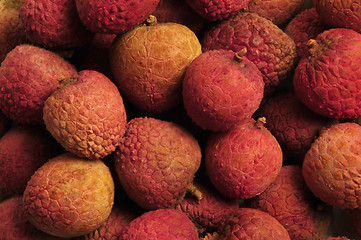 Image showing Pile of Chinese lychee fruit nuts