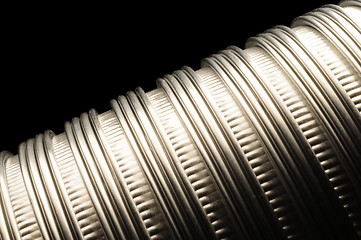 Image showing Flexible metallic aluminum vent tubing