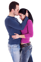 Image showing man kissing woman