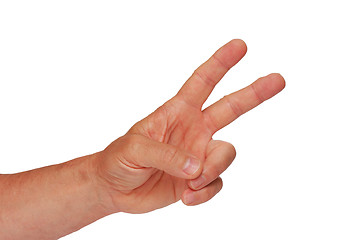 Image showing Hand - victory sign