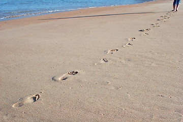 Image showing footprints in the sand