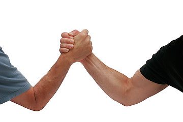 Image showing two hands men wrestling