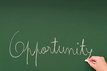 Image showing Opportunity written on a blackboard