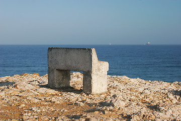 Image showing a beautiful landscape lookout onto the ocean