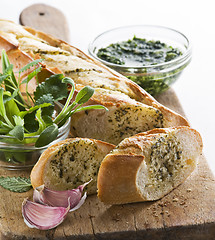 Image showing Garlic bread