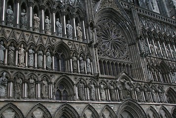 Image showing West front of Nidaros cathedral