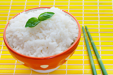 Image showing Bowl of rice