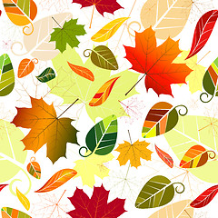 Image showing Floral seamless autumn pattern 