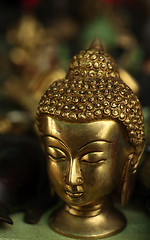 Image showing Brass Buddha head