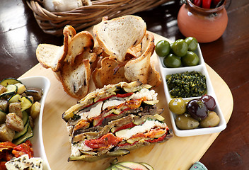 Image showing Rustic Vegetarian Platter