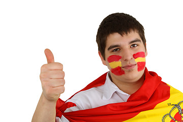 Image showing Spanish soccer fan