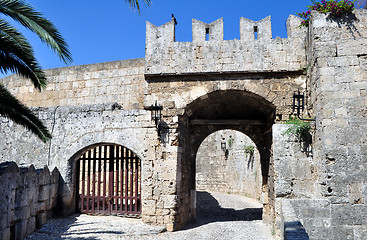 Image showing Medieval fortress of Rhodes, Greece