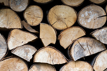 Image showing Stack of firewood