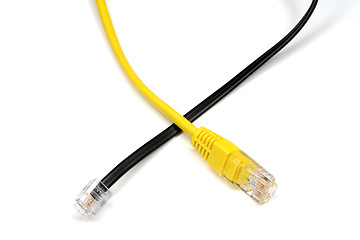 Image showing Phone and network cables