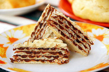 Image showing Sweet waffle cakes