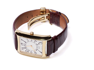 Image showing Golden Wristlet Watch isolated