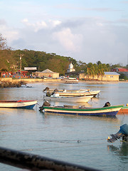 Image showing fishing  boats brig bay corn island nicaragua
