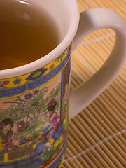 Image showing Cup of Chinese green tea