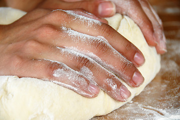 Image showing Kneading  dough